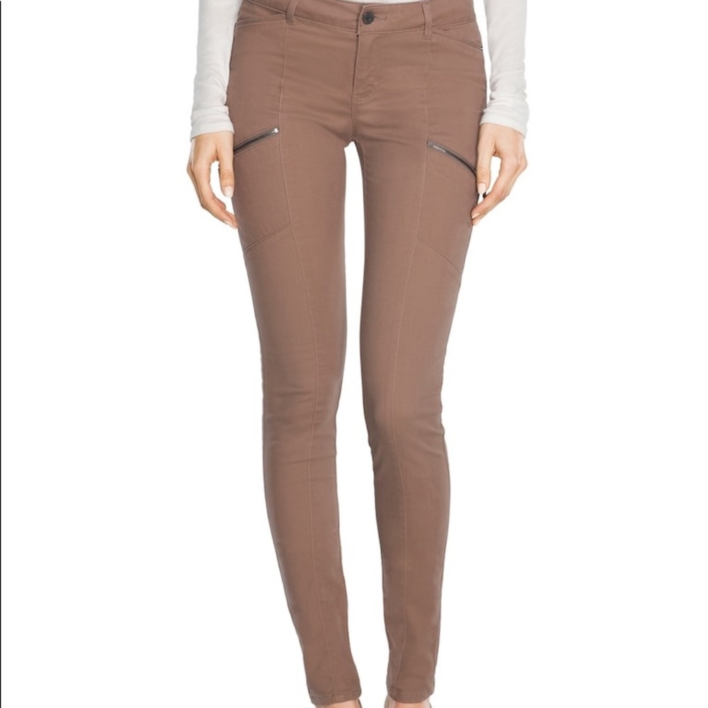 WHBM Moleskin Moto Skinny Jeans